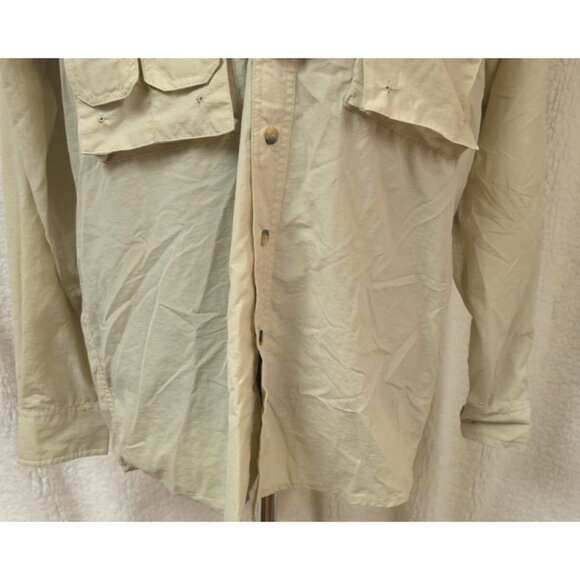 Sports Afield Mens Medium Grey Roll Tab Long Sleeve Button Hike Fish Shirt NWT - Picture 3 of 13